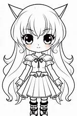 Anime Vampire Girl Coloring Pages sketch template
