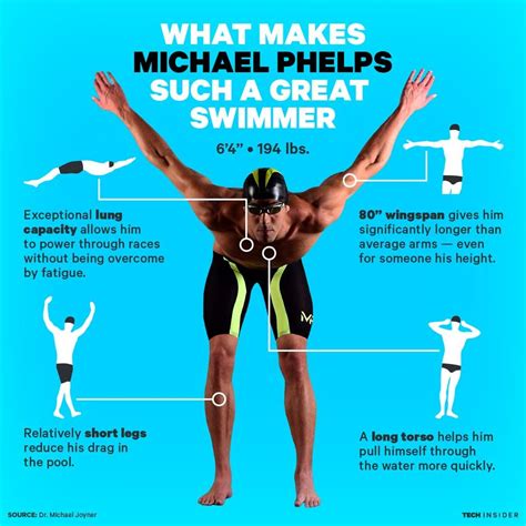 Michael Phelps' body is perfect for swimming | Swimming tips, Michael phelps body, Michael phelps