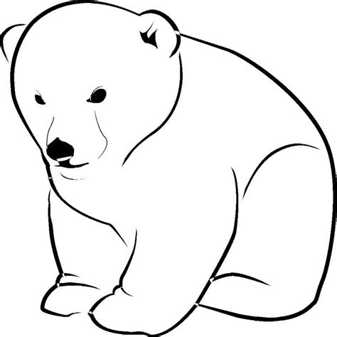 baby polar bear stencil - Clip Art Library