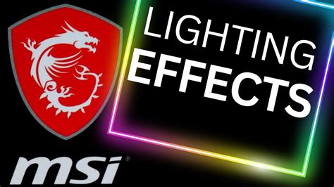 MSI MYSTIC LIGHT Lighting Effects Showcase - YouTube