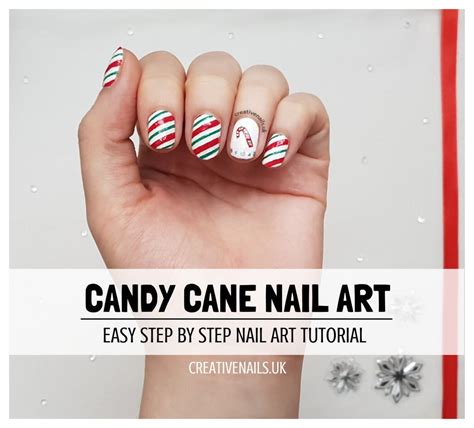 Candy Cane Nail Art Tutorial | Creative Nails