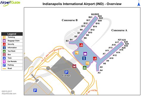 Indianapolis - Indianapolis International (IND) Airport Terminal Maps - TravelWidget.com