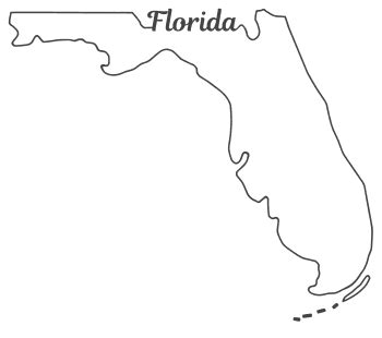 Outline Of Florida State Map - Gillie Donnamarie