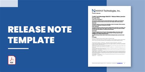 Release Notes Template - 15+ Free Word, PDF Documents Download