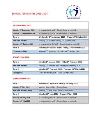 Term Dates 2023-24 by Schudio - Issuu