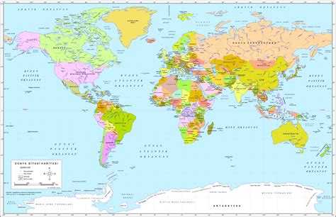 Dünya Haritasında Büyük Çizilen Ülkeler - Normal Sözlük
