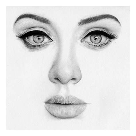 Lady Face Drawing at PaintingValley.com | Explore collection of Lady ...