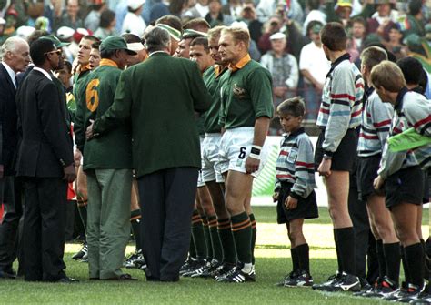 Rugby World Cup 1995: Madiba and Francois Pienaar give...