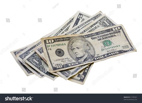 Small Pile Various American Money Isolated Stock Photo (Edit Now) 31785301