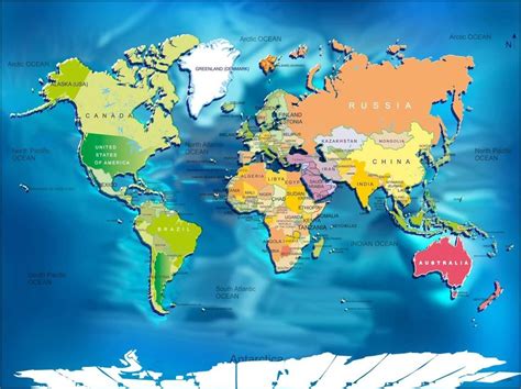 $9.99 - World Map W/ Countries Glossy Poster Picture Photo Maps Globe ...