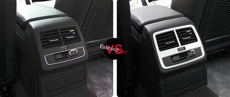 For AUDI A4 B9 2016 2017 Sedan 3pcs/set Car ABS Rear armrest box Air Condition Vent Outlet Cover ...