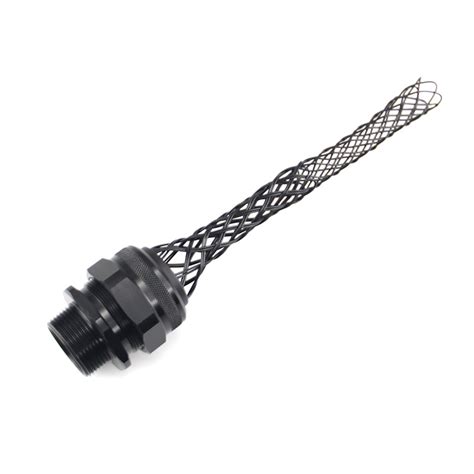 Black Color-Coded Stainless Steel Wire Mesh Cable Grips Strain-Relief ...