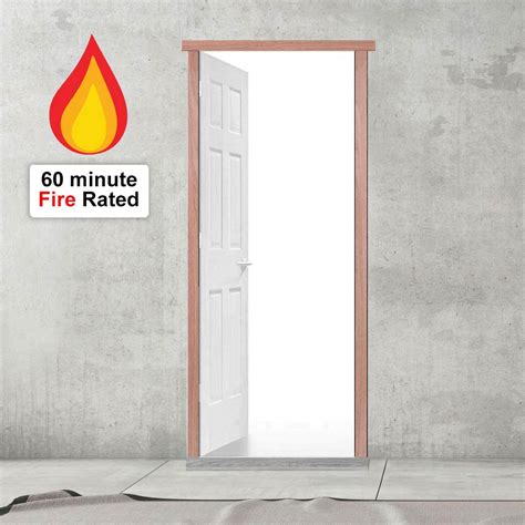 Universal Single 60 Minute Fire Rated Door Frame - Unfinished Hardwood