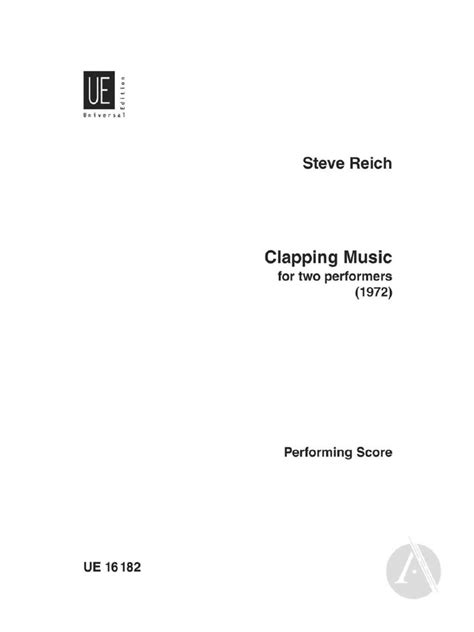 Steve Reich Clapping Music | PDF