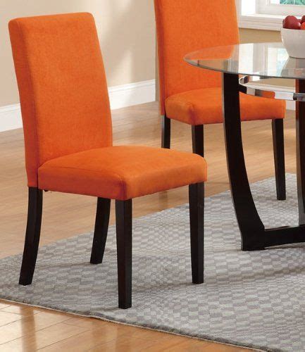 Price tracking for: Dining Chair in Tangerine Finish by Poundex (Set of ...