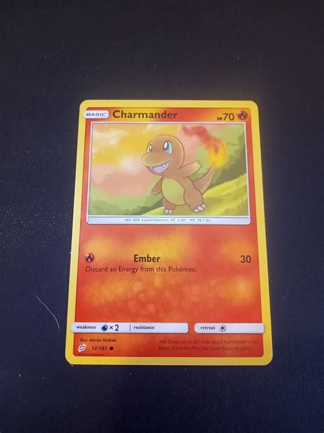 Pokémon TCG Charmander Sun & Moon - Team Up 12/181 Regular Common | eBay