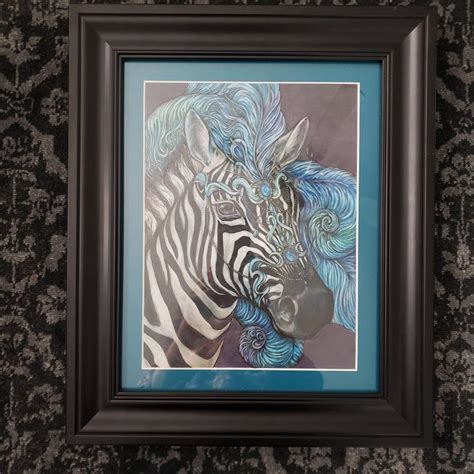 Circus Carousel Zebra Original Prismacolor Illustration Circus ...