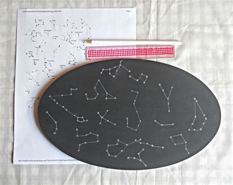 Running With A Glue Gun: Star Constellation Wall Art DIY