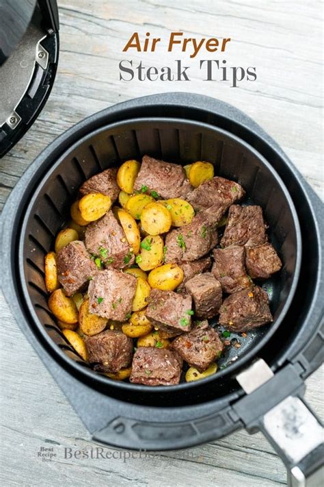 Air Fryer Steak Tips Recipe with Potatoes QUICK EASY | Best Recipe Box