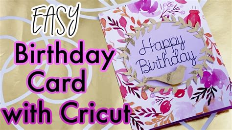 How to Make a Birthday Card With Your Cricut for Beginners | EASY Cricut Craft - YouTube