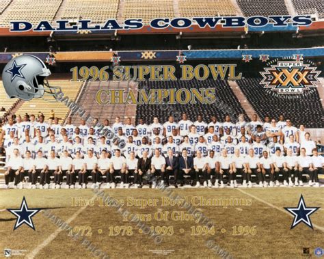 1995-1996 DALLAS COWBOYS NFL CHAMPIONS SUPER BOWL 30 TEAM 8x10 PHOTO | eBay