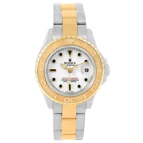 Rolex Yachtmaster Steel 18K Yellow Gold Ladies Watch 169623 Box ...