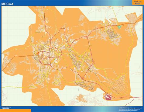 Mecca map in Saudi Arabia | Wall maps