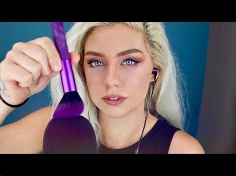 ASMR Brushing the Microphone With Various Makeup Brushes - YouTube