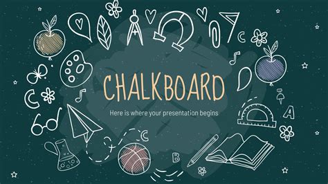 Chalkboard Google Slide Template - Printable Word Searches