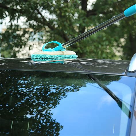 Car Wash Brush Long Handle Retractable Soft Hair Cleaning Car Mop Car ...