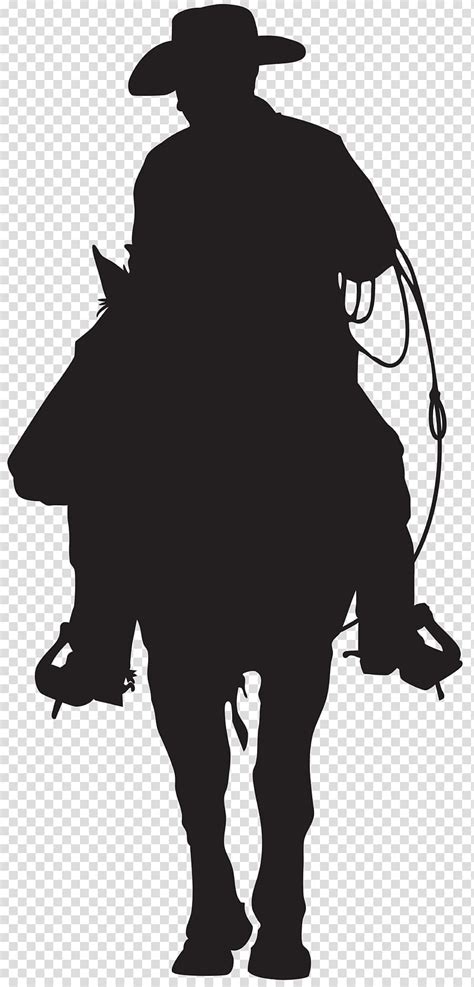 Silhouette of person ride on horse, Silhouette Cowboy American frontier , Cowboy Silhouette ...