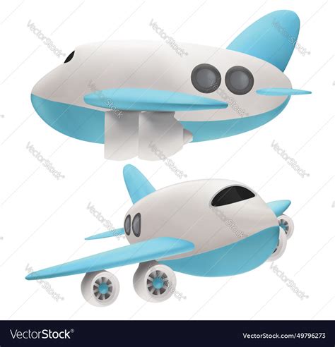 Airplane isolated on white background eps 10 Vector Image