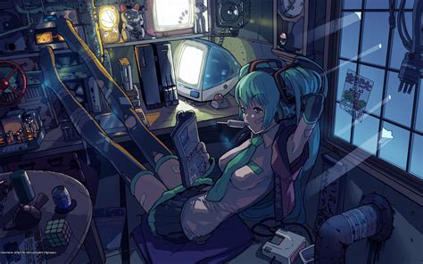 Hatsune Miku, Anime, Vocaloid, Anime Girls, Computer, Apple Inc ...