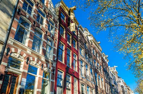 Urban landscape, typical Dutch architecture in Amsterdam, the ...