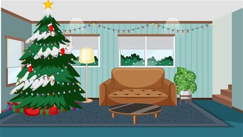 Christmas Living Room Clipart | Baci Living Room