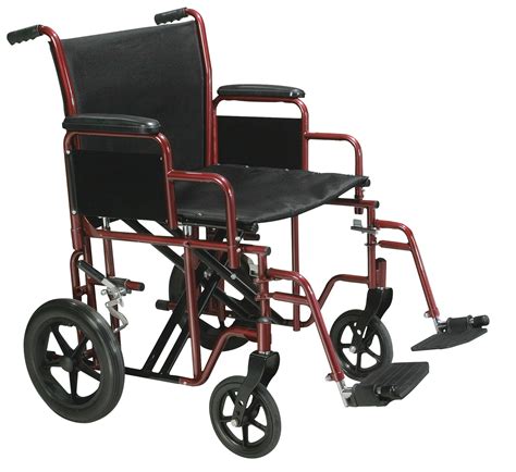 Bariatric Heavy Duty Transport Wheelchair with Swing Away Footrest ...