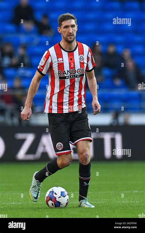 Chris Basham #6 of Sheffield United during the Sky Bet Championship match Cardiff City vs ...