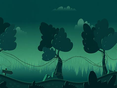 Magic forest game background by 2d vill on Dribbble