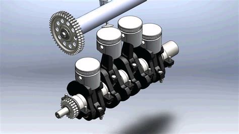 4 cylinder engine animation - YouTube