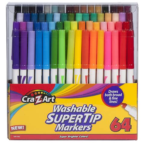 Cra-Z-Art Washable Super Tip Markers, 64 Count - Walmart.com