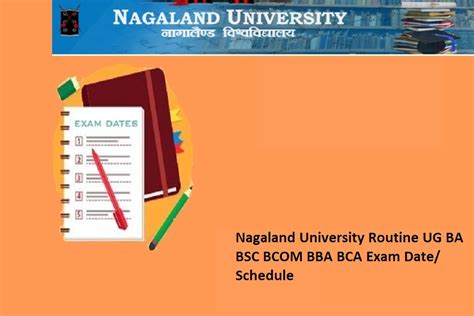 Nagaland University Routine 2024 UG Odd Semester BA BSC BCOM BBA BCA Exam Date/ Schedule