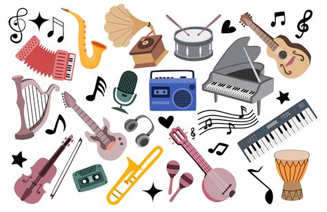 Set of Musical Instruments Graphic by etinurhayati0586 · Creative Fabrica