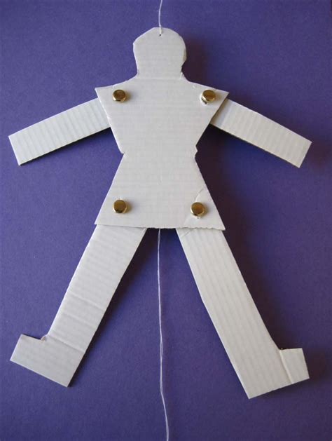 How to make a jumping puppet from cardboard and string