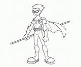 Robin Teen Titans Coloring Pages sketch template