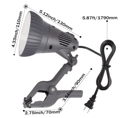 12W LED Clamp Work Lamp Ultra Bright Work Bench Light Desk Lamp with Clip 4000K - 12CWL - Allmax ...