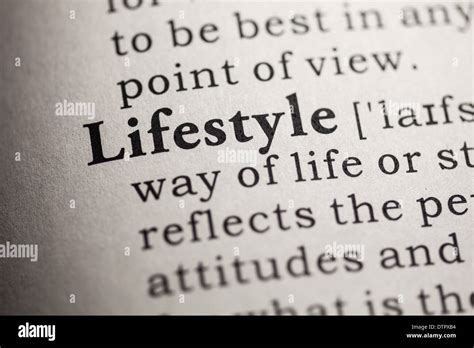 Lifestyle dictionary definition hi-res stock photography and images - Alamy