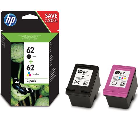 HP 62 Black & Tri-colour Ink Cartridges - Twin Pack Fast Delivery | Currysie