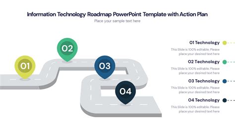 Information Technology Roadmap PowerPoint Template with Action Plan ...