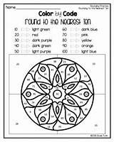 Rounding To The Nearest Ten Coloring Worksheets By Dovie Funk  TpT sketch template
