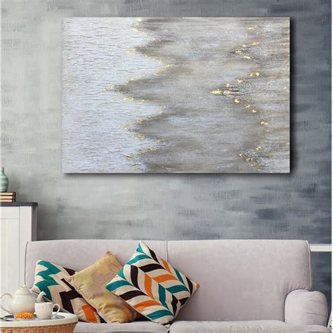 Mercer41 Gold Flakes - Wrapped Canvas Painting & Reviews | Wayfair